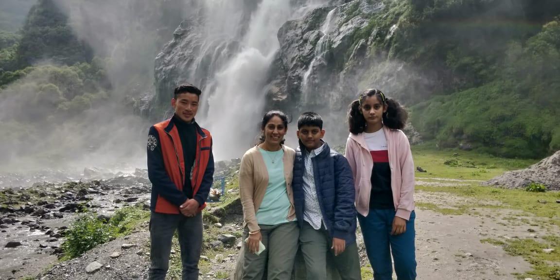 Travelers posing during an Arunachal Pradesh tour